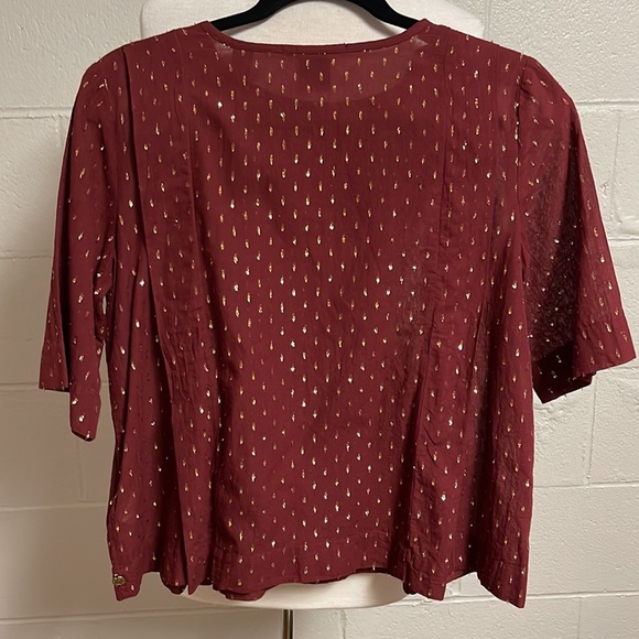 Scotch & soda top, NEW with tag, maroon& gold - Picture 4 of 5